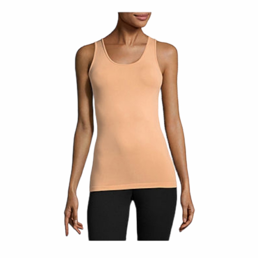 Nude Tank Top Sleeveless Scoop V Neck